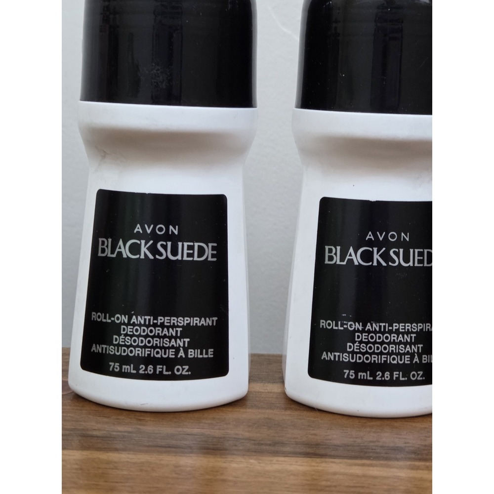Avon Black Suede Roll On  Antiperspirant Deodorant 2.6 oz  ( Lot of 2 )